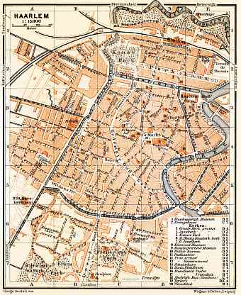 Haarlem city map, 1904