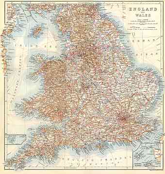 England and Wales map, 1909