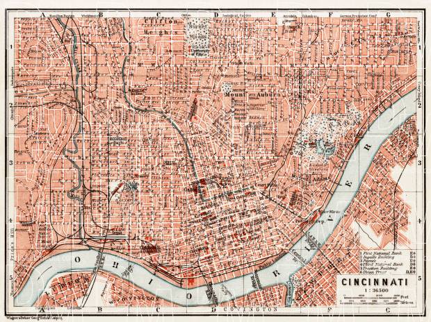 Cincinnati city map, 1909. Use the zooming tool to explore in higher level of detail. Obtain as a quality print or high resolution image