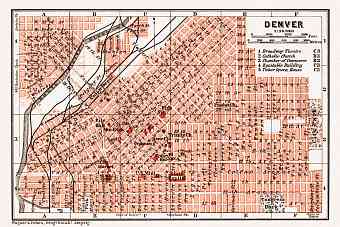 Denver city map, 1909