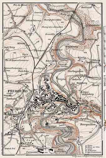 Fribourg and environs, 1909