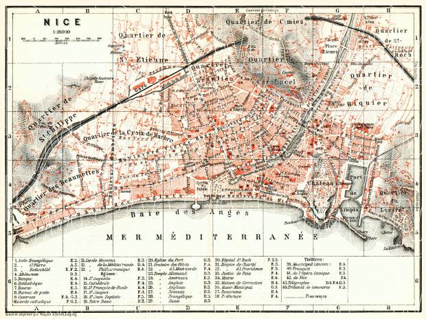 Nice city map, 1885. Use the zooming tool to explore in higher level of detail. Obtain as a quality print or high resolution image