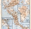 Corfu Isle map, 1929. With town plan of Corfu (Kerkyra)
