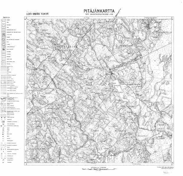 Kumuri. Pitäjänkartta 423104. Parish map from 1932. Use the zooming tool to explore in higher level of detail. Obtain as a quality print or high resolution image