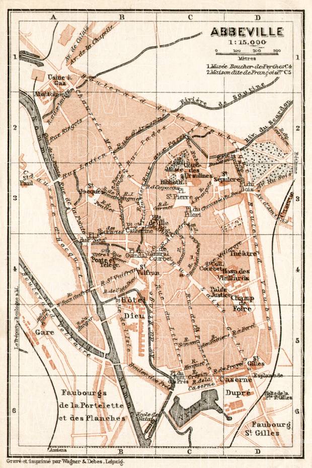 Abbeville city map, 1909. Use the zooming tool to explore in higher level of detail. Obtain as a quality print or high resolution image