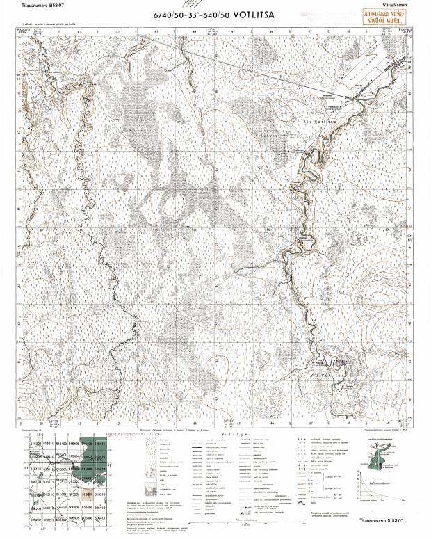 Vodlitsa. Votlitsa. Topografikartta 515307. Topographic map from 1943. Use the zooming tool to explore in higher level of detail. Obtain as a quality print or high resolution image