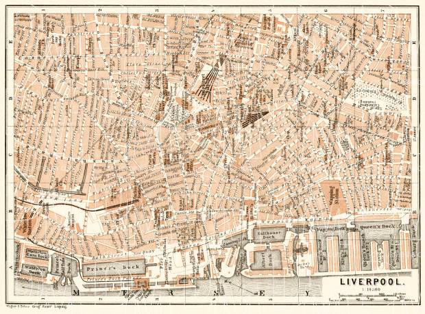 Liverpool city map, 1906. Use the zooming tool to explore in higher level of detail. Obtain as a quality print or high resolution image