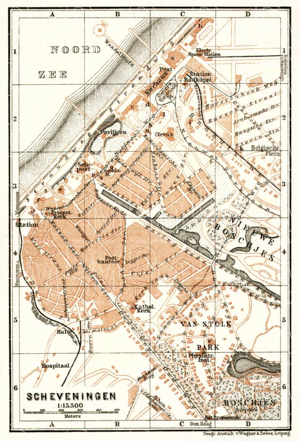Scheveningen town plan, 1909. Use the zooming tool to explore in higher level of detail. Obtain as a quality print or high resolution image