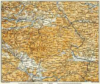 The Karawanks (Karawanken, Karavanke) map, 1906