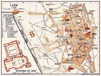 León city map, 1929