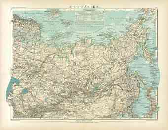 Northern Asia Map, 1905