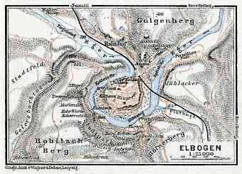 Elbogen (Loket) town plan, 1910