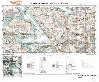 Ruokkeenniemi. Topografikartta 421307. Topographic map from 1941