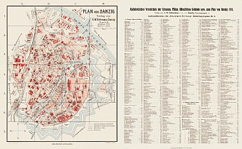 Danzig (Gdańsk) city map, 1911