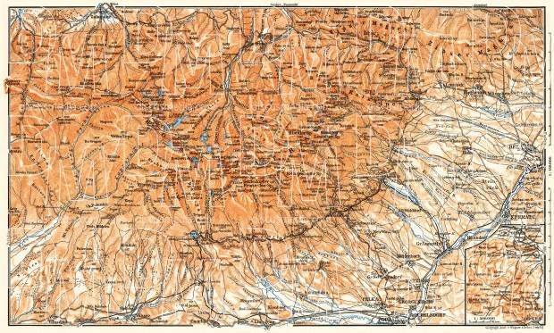 High Tatras map, 1911. Use the zooming tool to explore in higher level of detail. Obtain as a quality print or high resolution image
