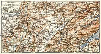 Jura department map (northern part), 1909