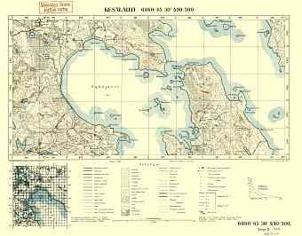 Kesälahti. Topografikartta 421310. Topographic map from 1930