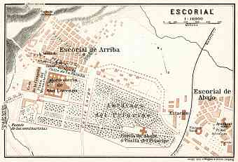 El Escorial de Arriba (San Lorenzo de El Escorial) town plan, 1913