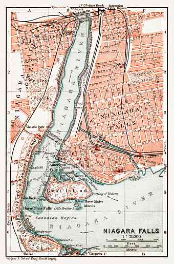 Niagara Falls city map, 1907
