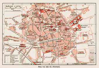 Aix-en-Provence city map, 1913