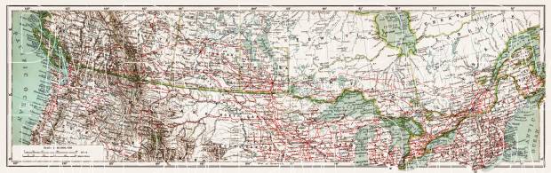 Railway map of Southern Canada, 1907. Use the zooming tool to explore in higher level of detail. Obtain as a quality print or high resolution image