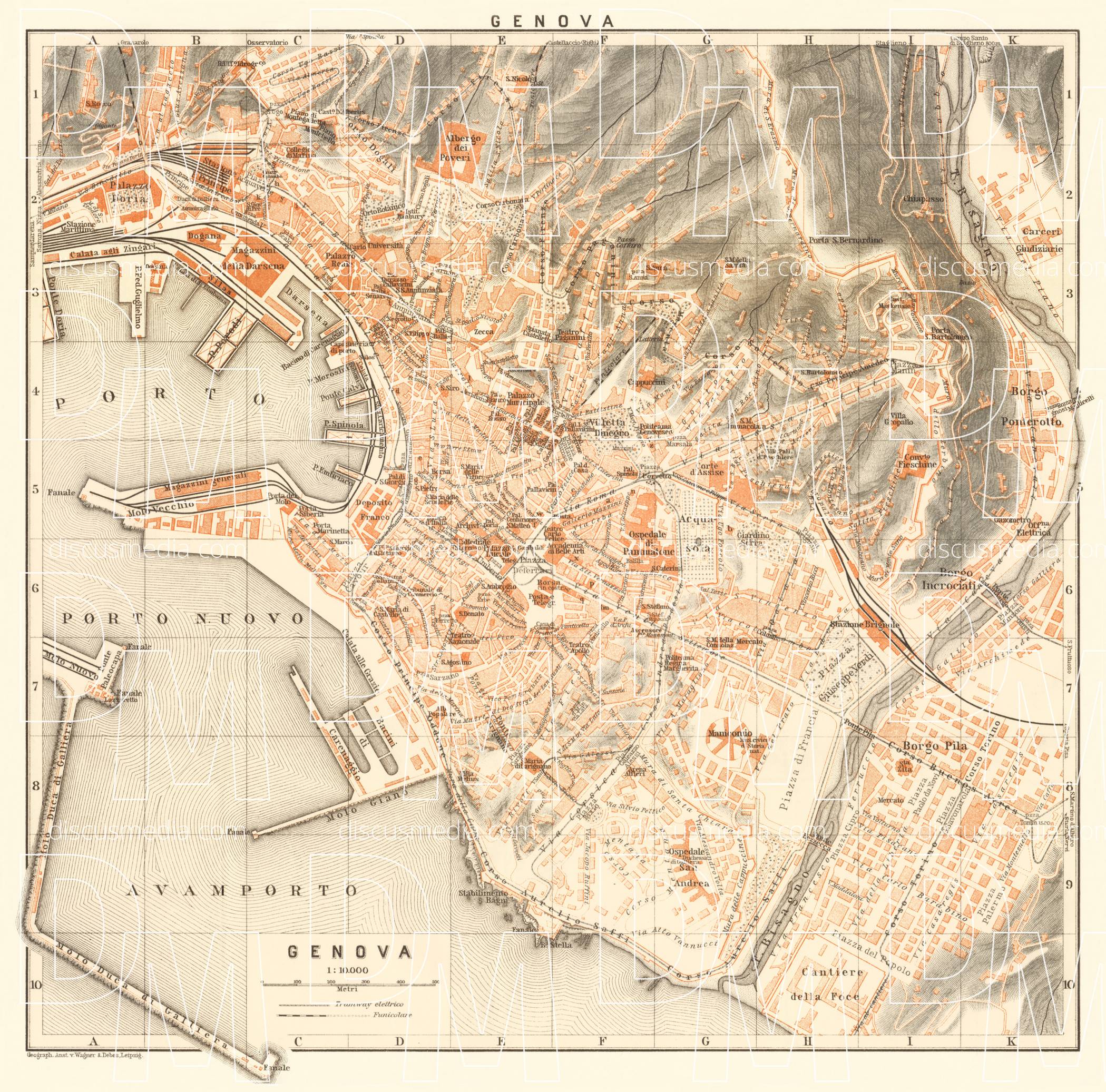 old-map-of-genoa-genova-in-1913-buy-vintage-map-replica-poster-print