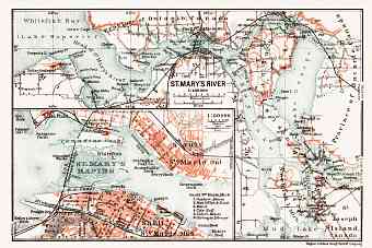 St. Mary´s River (with Sault Ste. Marie Town Plan), 1909