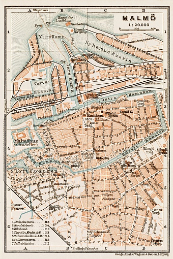 Malmö city map, 1931