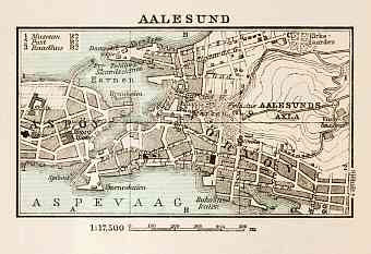 Aalesund (Ålesund) town plan, 1931