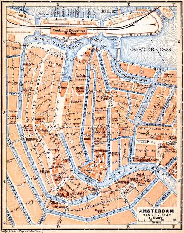 Amsterdam, central part map, 1904. Use the zooming tool to explore in higher level of detail. Obtain as a quality print or high resolution image