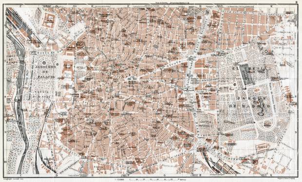 Madrid, central part map, 1913. Use the zooming tool to explore in higher level of detail. Obtain as a quality print or high resolution image