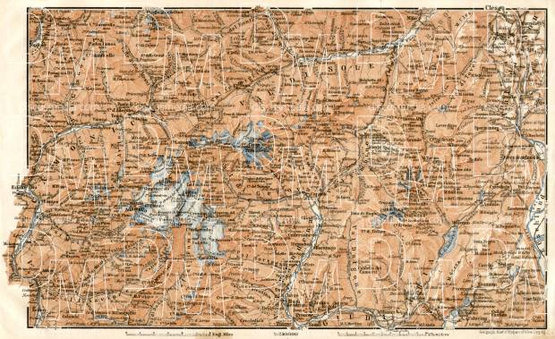 Adamello, Presanella and Brenta Alps district map, 1906. Use the zooming tool to explore in higher level of detail. Obtain as a quality print or high resolution image