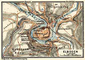 Loket (Elbogen) town plan, 1911