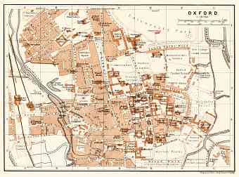 Oxford city map, 1906