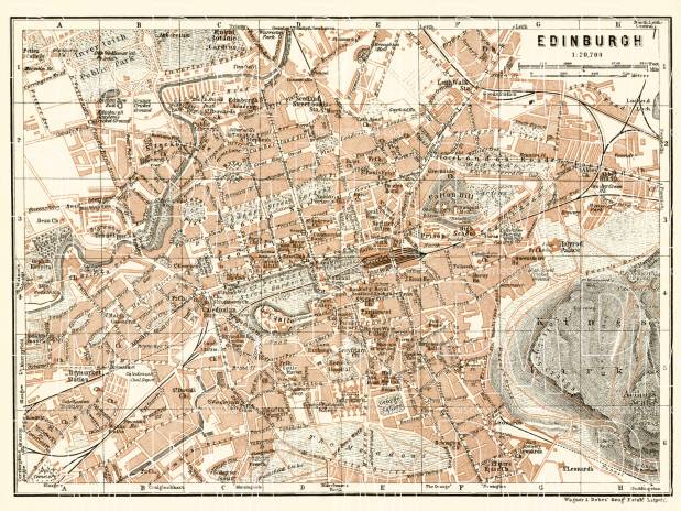 Edinburgh city map, 1906. Use the zooming tool to explore in higher level of detail. Obtain as a quality print or high resolution image