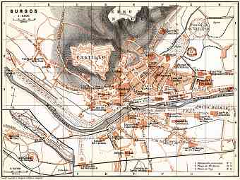 Burgos city map, 1899