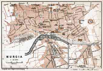 Murcia city map, 1913