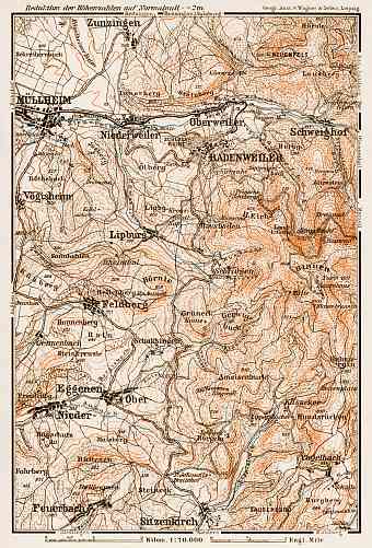 Badenweiler environs map, 1909