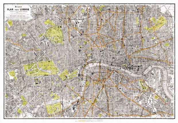 London city map, 1911. Use the zooming tool to explore in higher level of detail. Obtain as a quality print or high resolution image