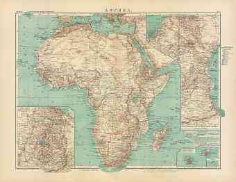 Africa Map (in Russian), 1910