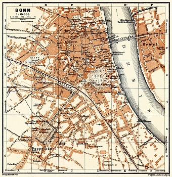 Bonn city map, 1905