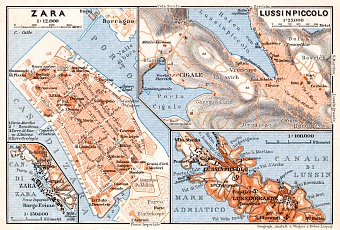 Lussinpiccolo (Maly Lošinj) and environs. Zadar (Zara) and Environs, 1913