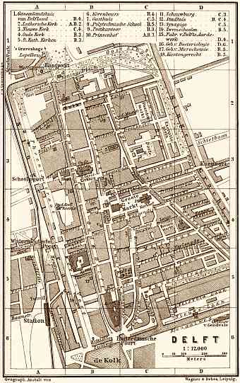 Delft city map, 1904