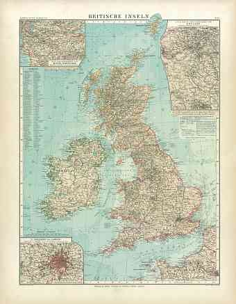 British Isles Map, 1905