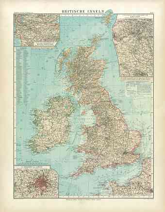 British Isles Map, 1905