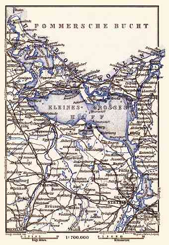 Stettin (Szczecin) environs map, 1887