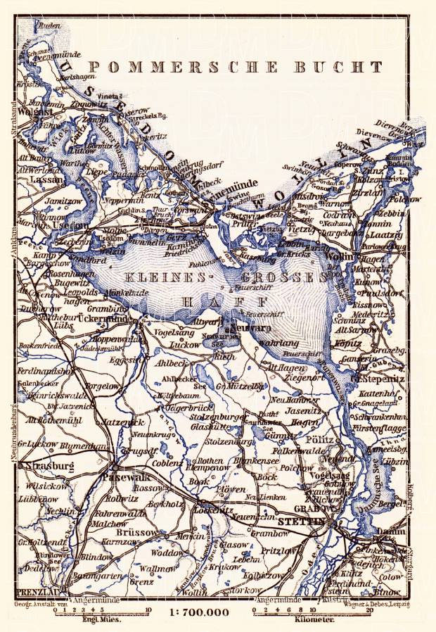 Stettin (Szczecin) environs map, 1887. Use the zooming tool to explore in higher level of detail. Obtain as a quality print or high resolution image