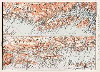 Map of the Coast of British Columbia and Alaska, 1909