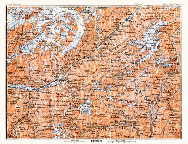 Upper Valais map, 1897. Use the zooming tool to explore in higher level of detail. Obtain as a quality print or high resolution image