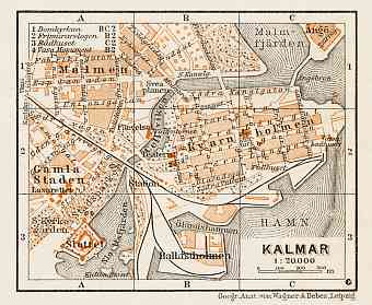 Kalmar town plan, 1929